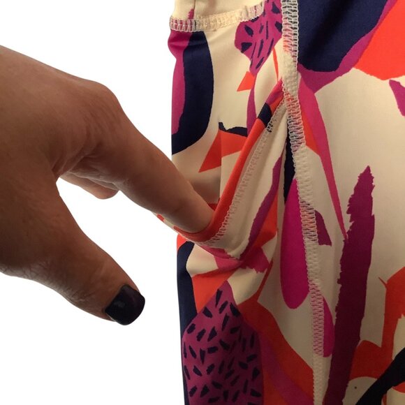 J.Dow Fitness Womens XXL Patterned Leggings Side Pockets Athletic Active - Picture 3 of 6